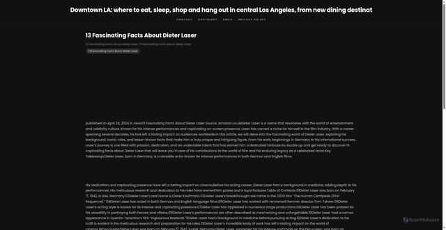 Security scan screenshot of https://ruangcreativehouse-dpo742oc6c29.edgeone.app/13-fascinating-facts-about-dieter-laser.html