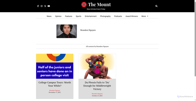 Security scan screenshot of https://mountonline.org/staff_name/brandon-nguyen/