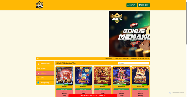 Security scan screenshot of https://rtproyal389-2.pages.dev/habanero.html