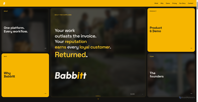 Security scan screenshot of https://babbittapp.com/