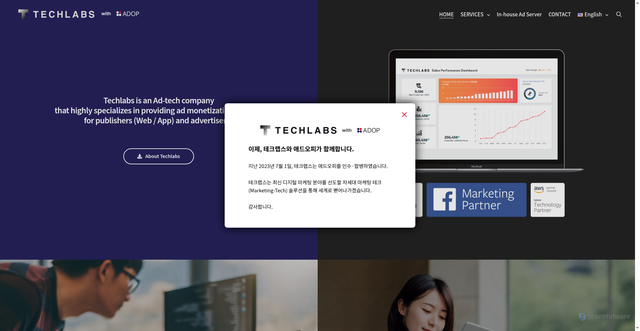 Security scan screenshot of https://adop.cc