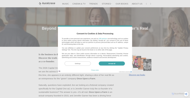 Security scan screenshot of https://auralcrave.com/en/2026/02/02/beyond-whats-in-your-wallet-jennifer-garners-real-business-in-the-2026-capital-one-ads/