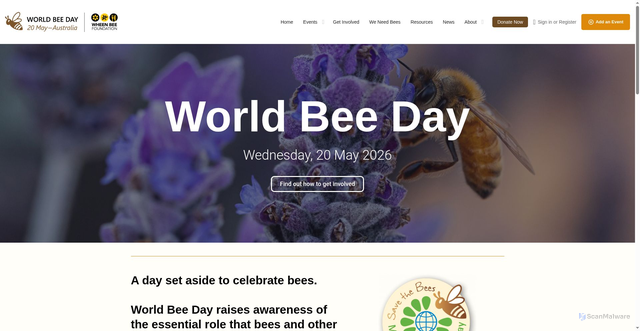 Security scan screenshot of https://www.worldbeeday.org.au/