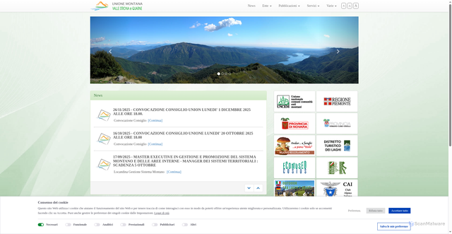 Security scan screenshot of https://www.umstronaquarne.it/it/index.php