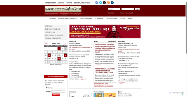 Security scan screenshot of https://cantarelopera.com