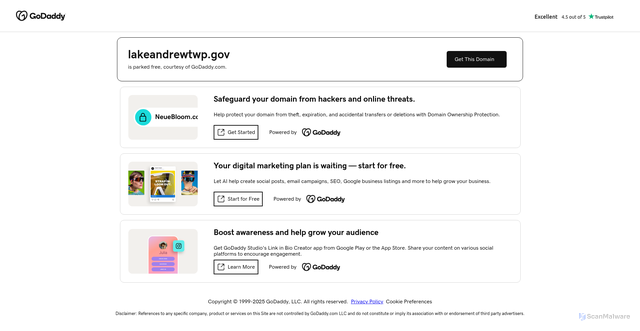 Security scan screenshot of https://lakeandrewtwp.gov/