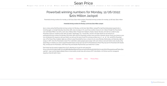 Security scan screenshot of https://camforitblog-2kagtwklro.edgeone.app/13851-powerball-winning-numbers-for-monday-12262022-201-million-jackpot.html