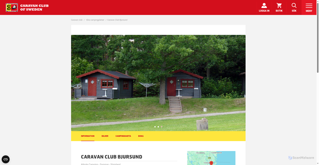 Security scan screenshot of https://bjursundscamping.se