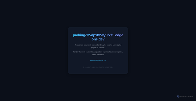Security scan screenshot of https://parking-12-dpx82wy9rxs9.edgeone.dev/
