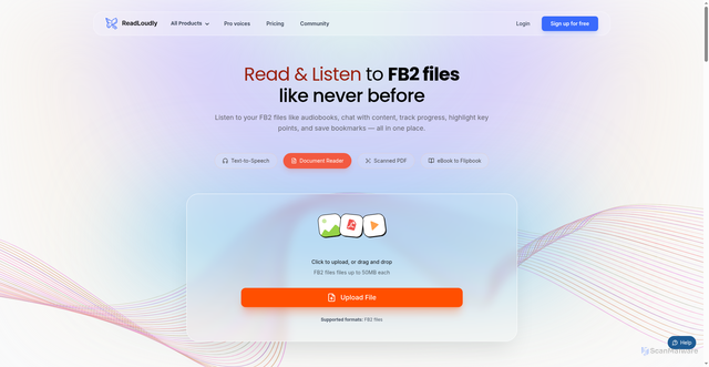 Security scan screenshot of https://rl-dev-landing.pages.dev/fb2-reader/
