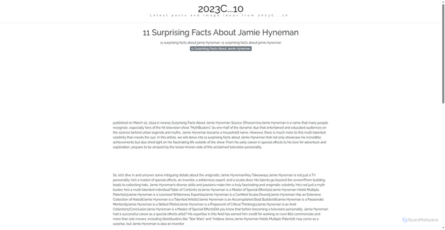Security scan screenshot of https://pikselmotionline-dpiuf3ygir9m.edgeone.app/11-surprising-facts-about-jamie-hyneman.html