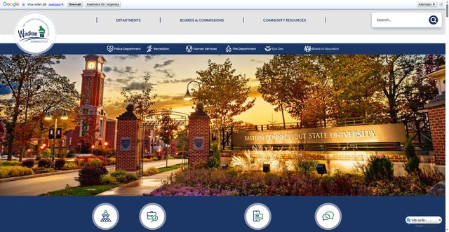 Security scan screenshot of https://windhamct.gov/