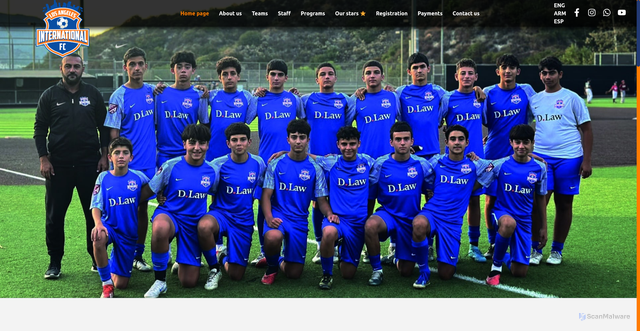 Security scan screenshot of https://lainternationalfc.com/en/
