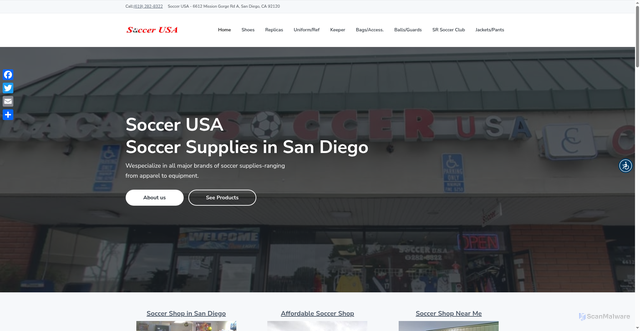 Security scan screenshot of https://www.soccerusa.net/