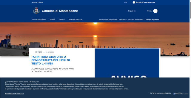 Security scan screenshot of https://comune.montepaone.cz.it/