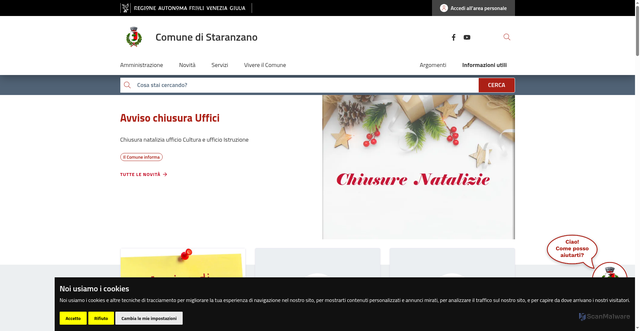 Security scan screenshot of https://www.comune.staranzano.go.it/