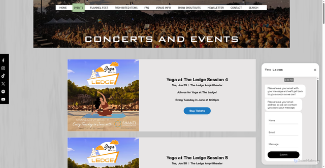 Security scan screenshot of https://www.theledgeamp.com/ledgeevents