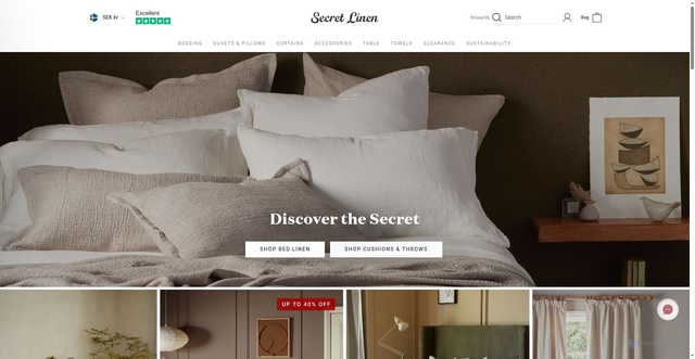 Security scan screenshot of https://secretlinenstore.com