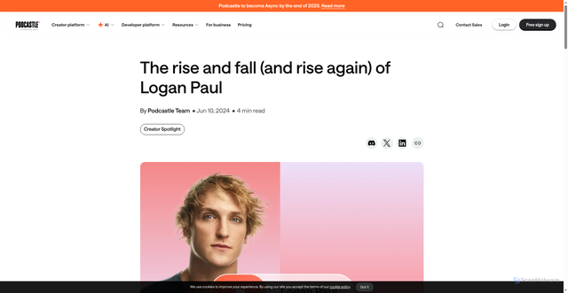 Security scan screenshot of https://podcastle.ai/blog/what-happened-to-logan-paul/
