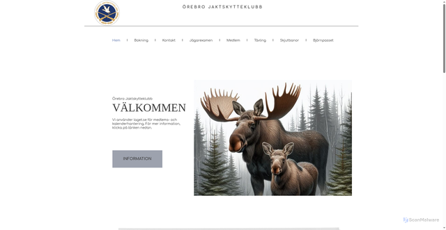 Security scan screenshot of https://orebrojaktskytteklubb.se