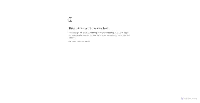 Security scan screenshot of https://tk2kamgaetbcijkeoen9sb54g.litix.io