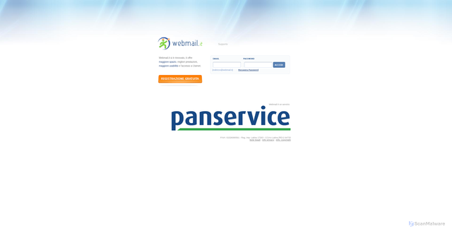 Security scan screenshot of http://www.webmail.it/