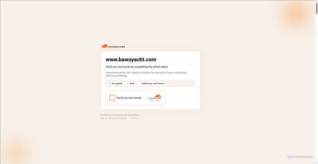 Security scan screenshot of https://bawoyacht.com