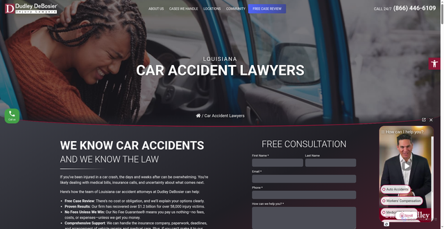 Security scan screenshot of https://www.dudleydebosier.com/auto-accident-attorneys/