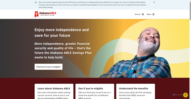 Security scan screenshot of https://alabamaable.gov/