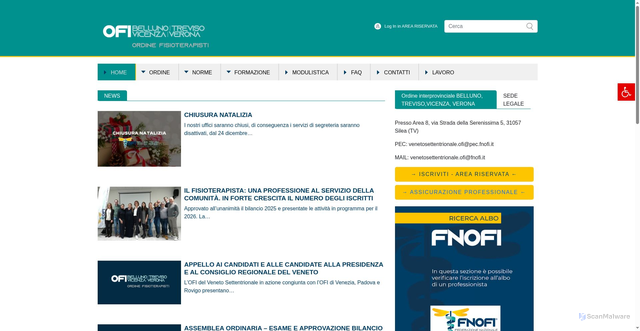 Security scan screenshot of https://www.fnofi.it/ofi-veneto-settentrionale/