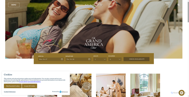 Security scan screenshot of https://www.grandamerica.com/