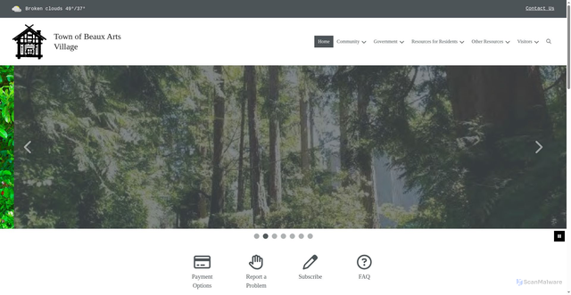 Security scan screenshot of https://beauxarts-wa.gov/