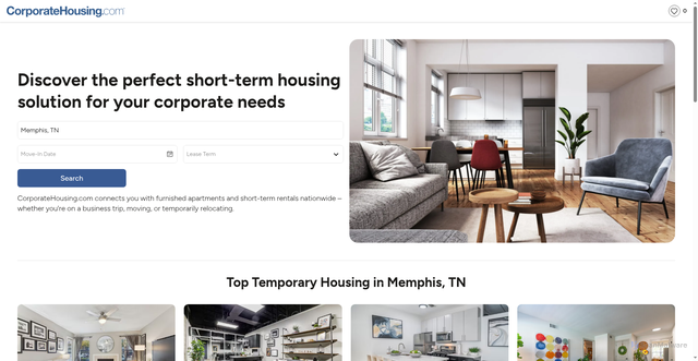 Security scan screenshot of https://corporatehousing.com
