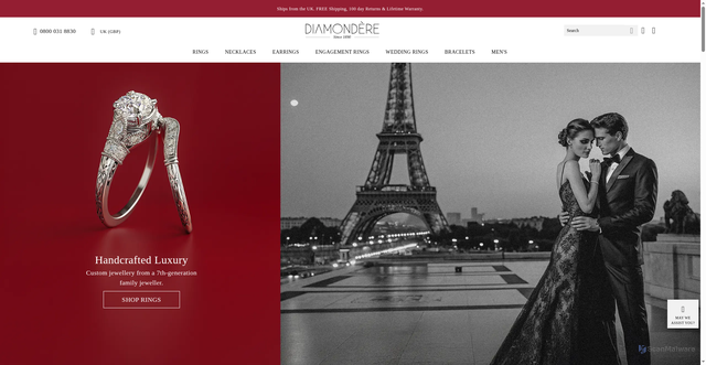 Security scan screenshot of https://diamondere.co.uk