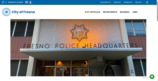 Security scan screenshot of https://www.fresno.gov/police/