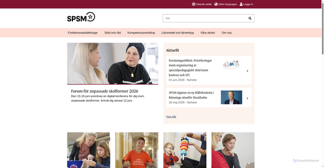 Security scan screenshot of https://www.spsm.se