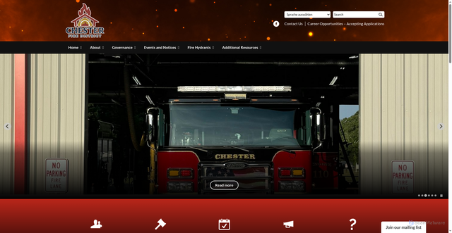 Security scan screenshot of https://www.chesterfiredistrictsc.gov/