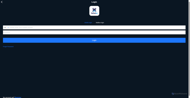 Security scan screenshot of http://fortunexia-e.com/