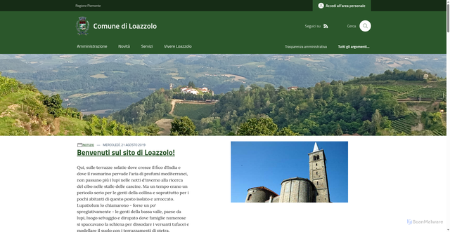 Security scan screenshot of https://www.comune.loazzolo.at.it/