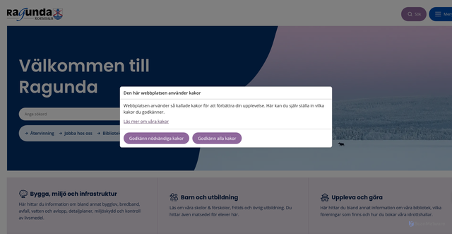 Security scan screenshot of https://www.ragunda.se/