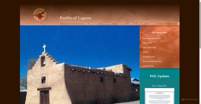 Security scan screenshot of https://www.lagunapueblo-nsn.gov/