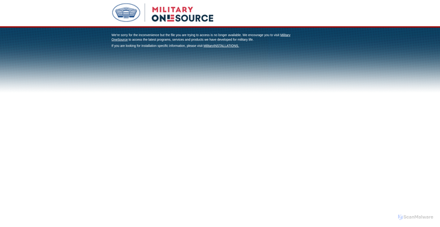 Security scan screenshot of https://download.militaryonesource.mil