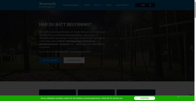Security scan screenshot of https://mammuth.se