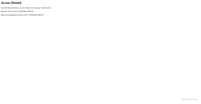 Security scan screenshot of https://www.uscis.gov/