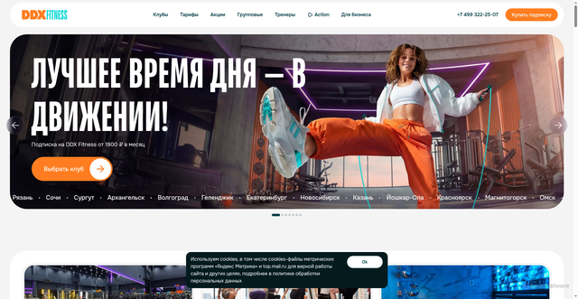 Security scan screenshot of https://ddxfitness.ru