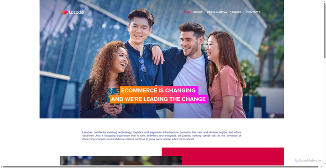Security scan screenshot of https://www.lazada.com