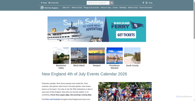 Security scan screenshot of https://www.visitri.com/state/july-4-events/events/