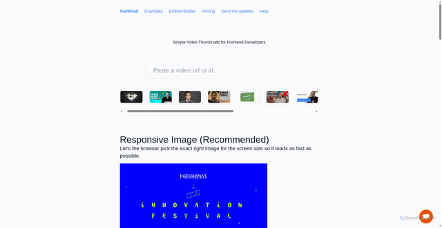 Security scan screenshot of https://vumbnail.com/