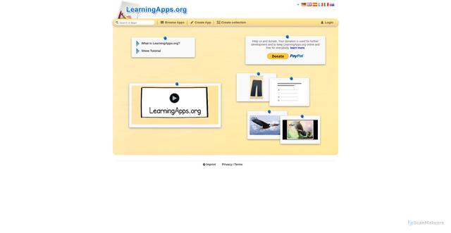 Security scan screenshot of https://learningapps.org