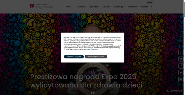 Security scan screenshot of https://paih.gov.pl